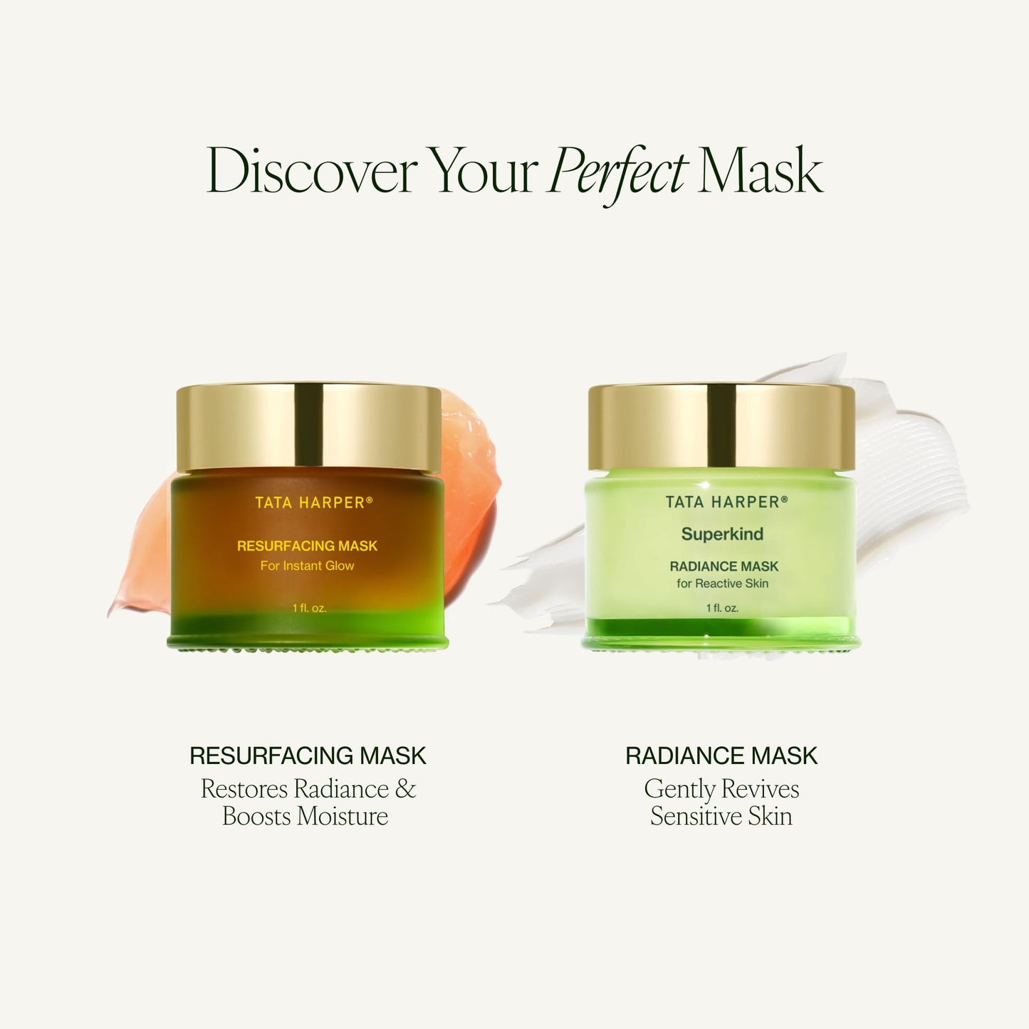 Tata Harper Resurfacing Mask, Instant Glow Face Mask, Gentle Exfoliating Face Mask, Enzyme Mask, Natural Skincare, 30ml