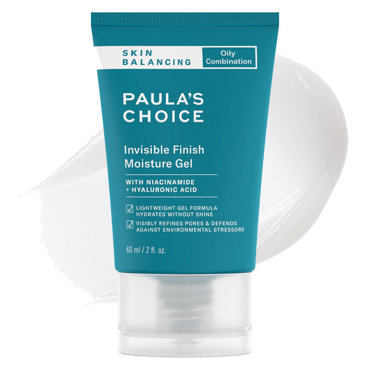 Paula's Choice SKIN BALANCING Invisible Finish Gel Face Moisturizer with Niacinamide & Hyaluronic Acid, Lightweight Face Gel Cream for Large Pores & Oily Combination Skin, Fragrance-Free, 2oz
