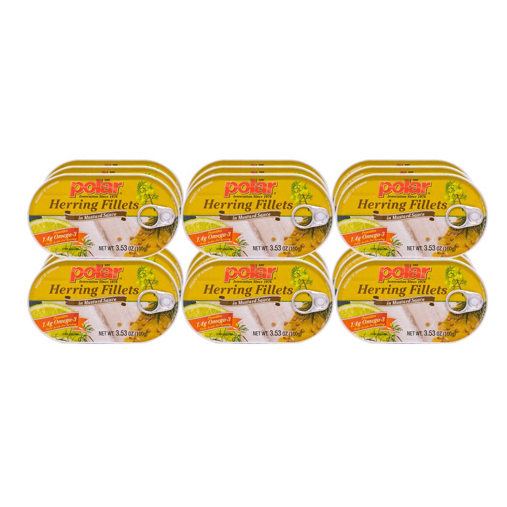 MW Polar Herring in Mustard Sauce, 3.5-Ounce (Pack of 18)