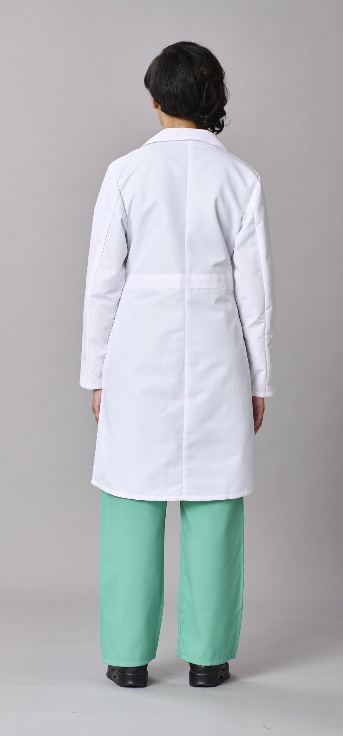 Medline Women's Lab Coat, Full Length, 5-Button Front with Long Sleeves, 3 Functional Pockets & Reinforced Pen Pocket, Professional Medical Coat for Women, White, XS, 1 Count