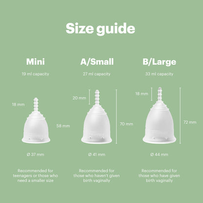 Menstrual Cup by AllMatters - Size B - Superior to Pads & Tampons - Voted Best Menstrual Cup by Reviewed - Made in Germany - Soft and Flexible