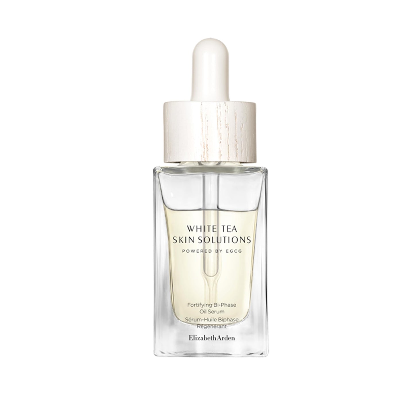 Elizabeth Arden White Tea Skin Solutions Fortifying Bi-Phase Oil Face Serum, Fine Lines and Wrinkles Treatment, Brightening Formula, 1.0 fl oz (Pack of 1)