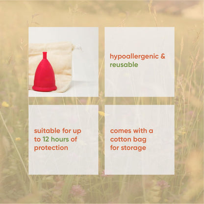 Oi | Organic Initiative - Menstrual Cup | Small - Slim-fit, Wear for 12 hrs | Reusable, Leak Free (17 ml) - Tampon and Pad Alternative