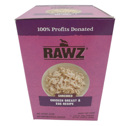 RAWZ® Shredded Chicken Breast & Egg Recipe 8/2.46 oz Pouches