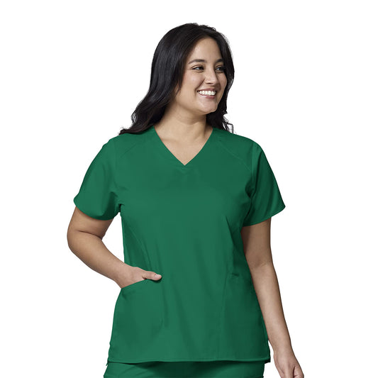 WonderWink womens Women's Four Pocket V-neck Top Medical Scrubs Shirt, Hunter, XX-Small US