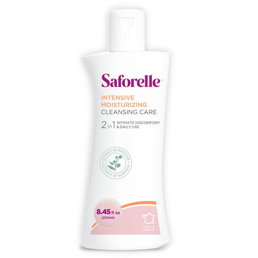 Saforelle Intensive Moisturizing Cleansing Care - 250 ml - Feminine Wash with Burdock Extract for Soothing Daily Cleansing