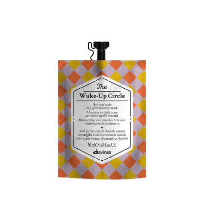 Davines The Wake-Up Circle, Invigorating Hair Mask for Stressed Scalp & Hair - Restores Energy, Volume & Tone with Rhodiola Extract - Recovery Treatment for Balance, 1.69 Fl Oz