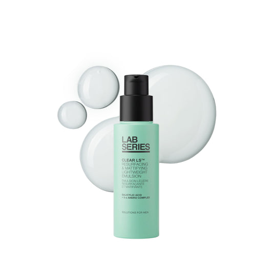 Lab Series Men's Clear LS Mattifying Lightweight Moisturizer with Salicylic Acid - Face Emulsion Suitable for Acne Prone Skin - Skin Care for Men - Dermatologist tested, 1.7 Fl Oz