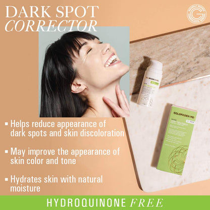 GOLDFADEN MD Light Treatment Dark Spot Pigment Corrector | Hydroquinone Free w/Alpha Arbutin, Organic Red Tea Extract, Sea Weed Extract and Hyaluronic Acid 1 fl. oz.