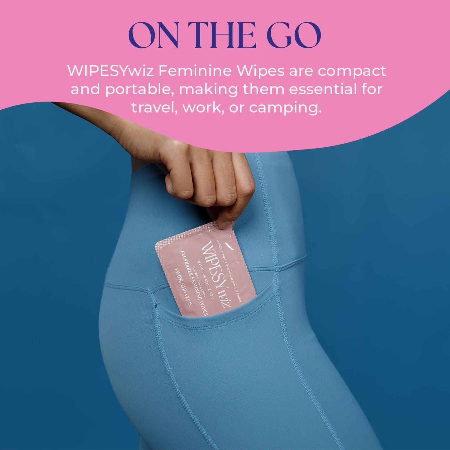 40 Count Flushable Feminine Wipes, Individually Wrapped Intimate Cleansing Wipes for Women | Travel Size For Period and Everyday Hygiene, pH-Balanced, Lightly Scented with Camellia, Chamomile & Aloe