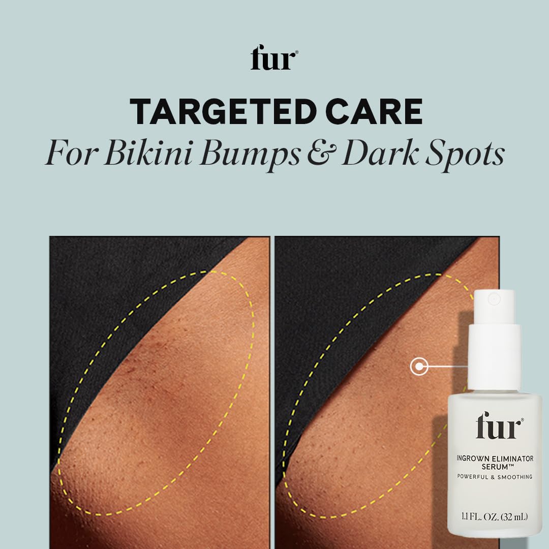 Fur Ingrown Eliminator Serum: Post Hair Removal Care and Ingrown Hair Treatment - 1.1 FL OZ