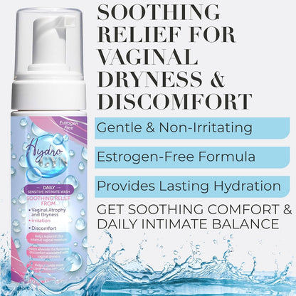 Feminine Wash, Unscented Feminine Cleanser for pH Balance and Vaginal Dryness Relief, Suitable for Sensitive Skin + pH Balance Oral Pills for Vaginal Moisture, Dryness, Itching Relief