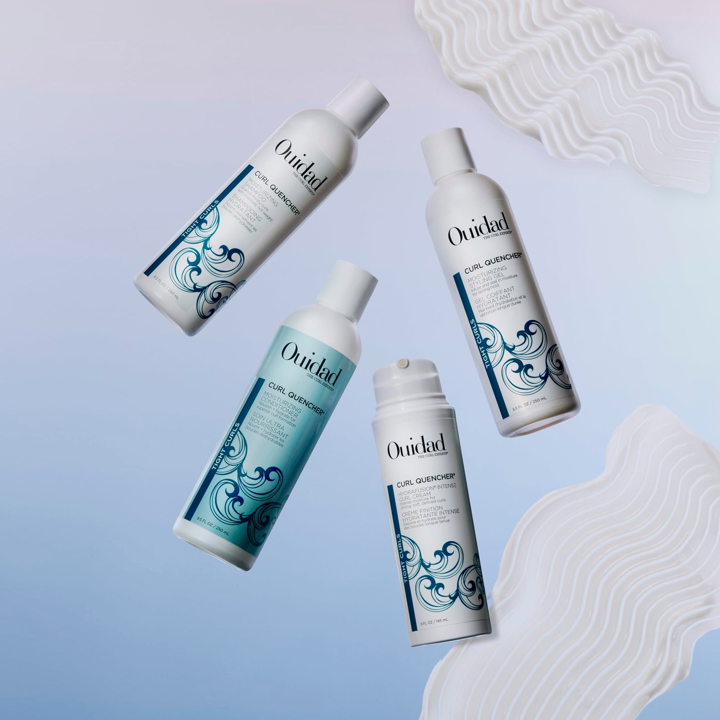 Ouidad Curl Quencher Hydrafusion Intense Curl Cream - 5 oz, Curl Defining Styling Cream for Touchable Curls, Flexible Hold Frizz Control Curly Hair Cream, Helps Eliminate Dryness, For Tight Curls