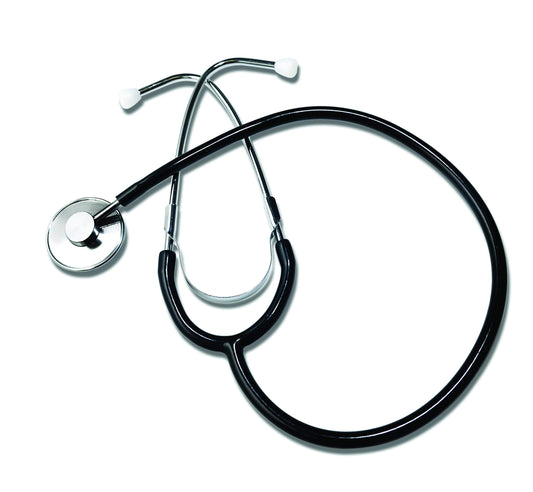 Labtron Lightweight Single Head Stethoscope, Blood Pressure Medical Monitoring Kit, Black, 300DLX