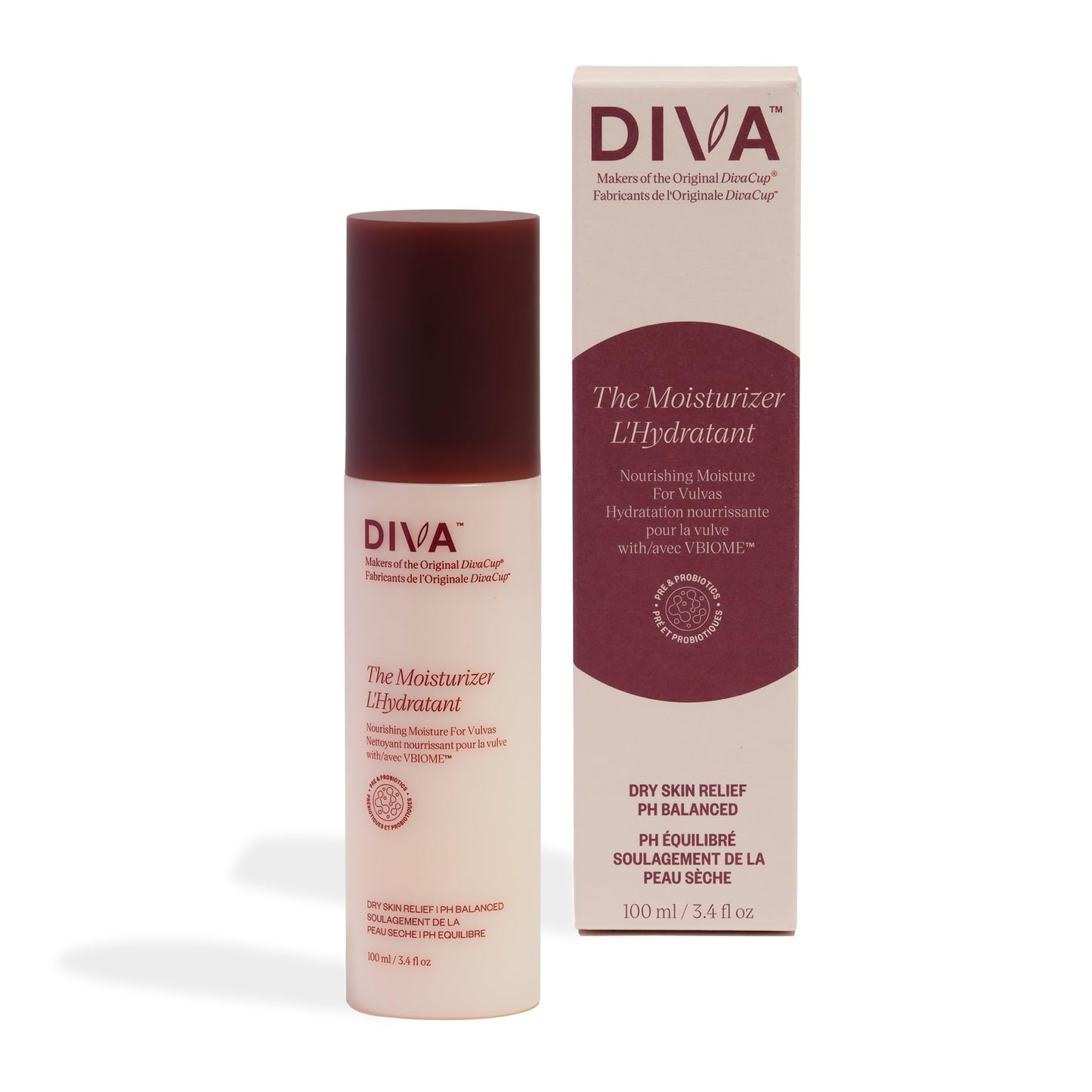 DIVA Moisturizer - Gentle & Luxe Texture - Fragrance-Free & Plant-Based Formula to Instantly Prevent Itchiness - Helps Support Moisture Barrier & Healthier Microbiome - 100 mL