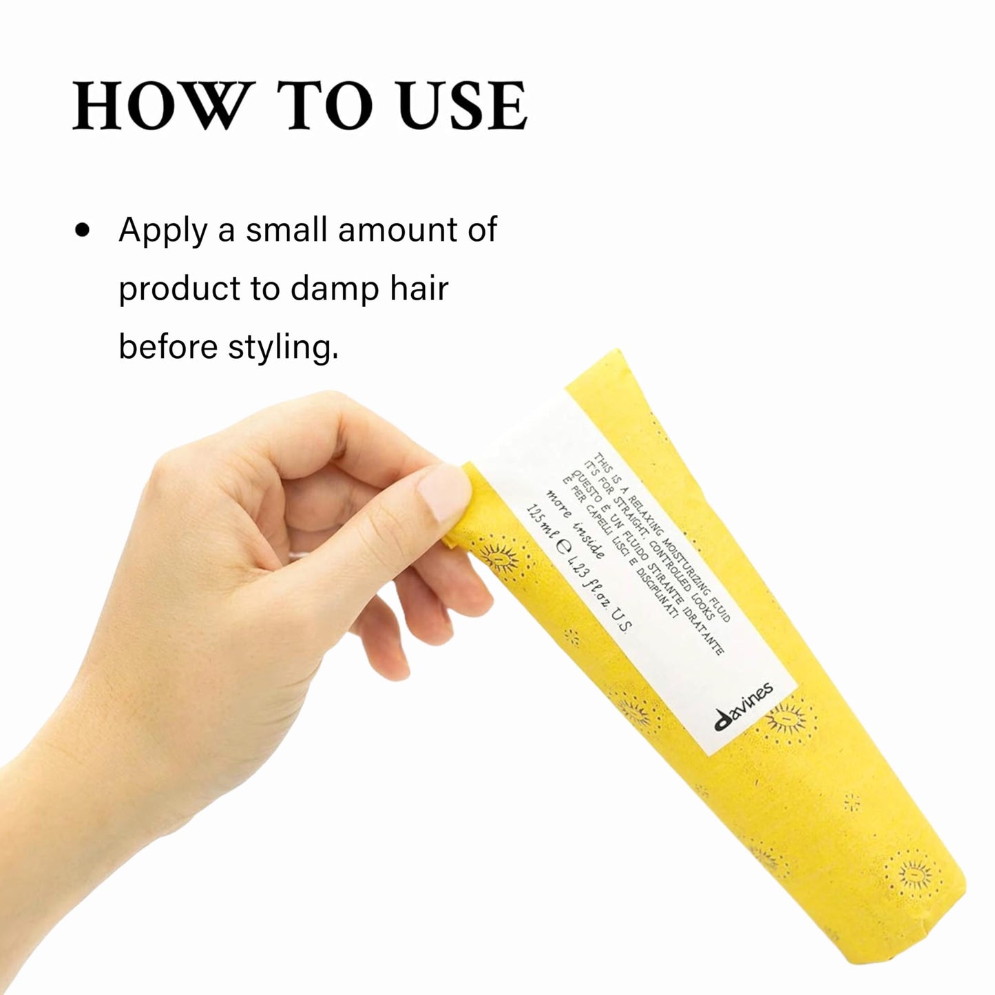 Davines This Is A Relaxing Moisturizing Fluid, No Hold Straightening & Anti-Frizz - Smooths & Relaxes Curls - Adds Shine & Hydration, 4.23 Fl Oz