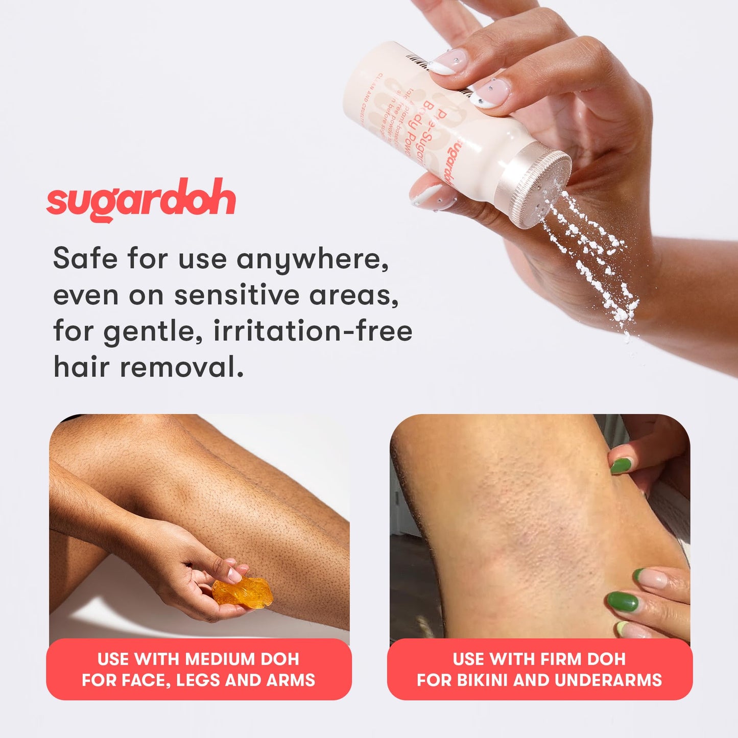 Sugardoh Pre-Wax Body Powder - Plant-Based & Talc-Free, Handmade Skin Prep Powder for Sugar Waxing Kit for Women - Pre-Sugaring Preparation to Absorb Moisture & Oil for Easy Hair Removal - 0.75 oz