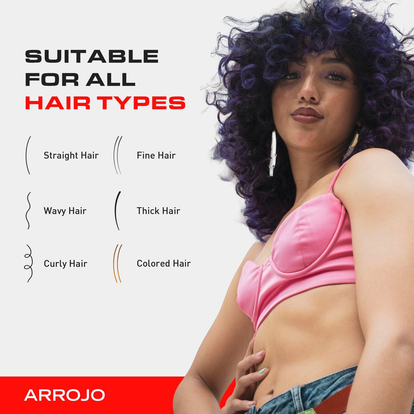 ARROJO Cream Whip - 5.5 Fl Oz - Conditioning Leave-In Hair Styling Cream for Wavy or Dry Hair, Sulfate & Sodium-Chloride Free, Antioxidant, Moisturizing