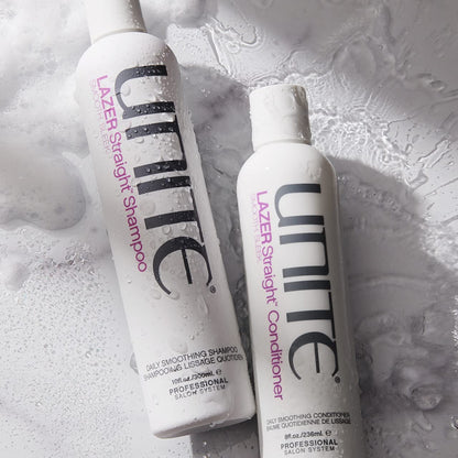 UNITE Hair – LAZER Straight Shampoo – Smoothing Cleanser to Tame Frizz & Control Unruly Hair – For Thick or Coarse Hair – 10 Fl Oz