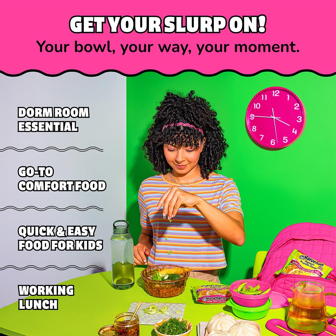 Maruchan Ramen Lime Chili Shrimp Flavor, 3.0 Oz, Pack of 24