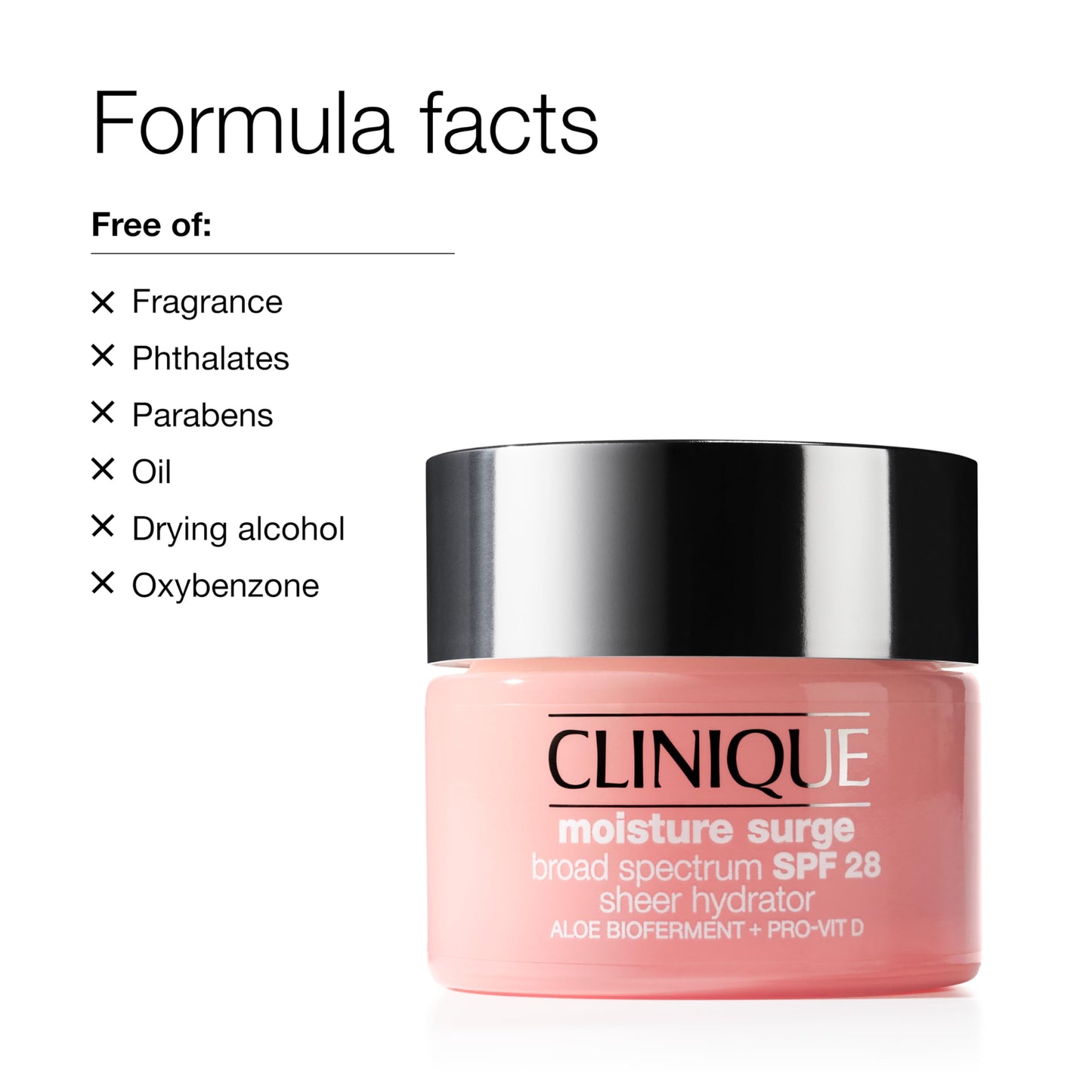 Clinique Moisture Surge Broad Spectrum SPF 28 Sheer Hydrator Face Moisturizer With Hyaluronic Acid, Aloe Bioferment + Provitamin D | Hydrating + Protecting