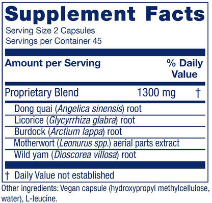 Vitanica Women's Phase II, Menopause Support, Vegan, 90 Capsules