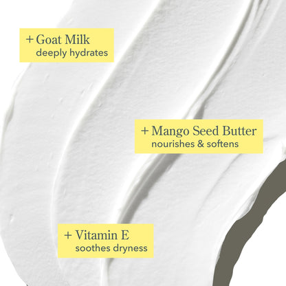 Beekman 1802 Whipped Body Cream – Rich Body Butter & Moisturizing Body Cream, Goat Milk Lotion, Shea Butter & Vitamin E, Hydrating Body Moisturizer for Dry Skin - Pure 8 oz