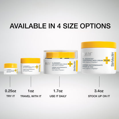 StriVectin Tighten and Lift Advanced Neck Cream PLUS, 0.25 oz for Tightening and Firming Neck and Décolleté Lines, Visibly Reducing Sagging and Crepey Skin for Smooth Healthy Looking Skin