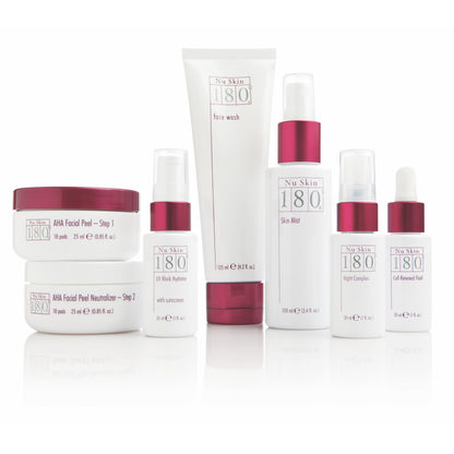 Nu Skin 180 Facial Peel & Neutralizer - Lactic Acid and Avena Sativa Extract Face Peel | Accelerate Skin Cell Turnover, Reduce Wrinkles | Skin Care Facial Peel, Soothing Skin Neutralizer