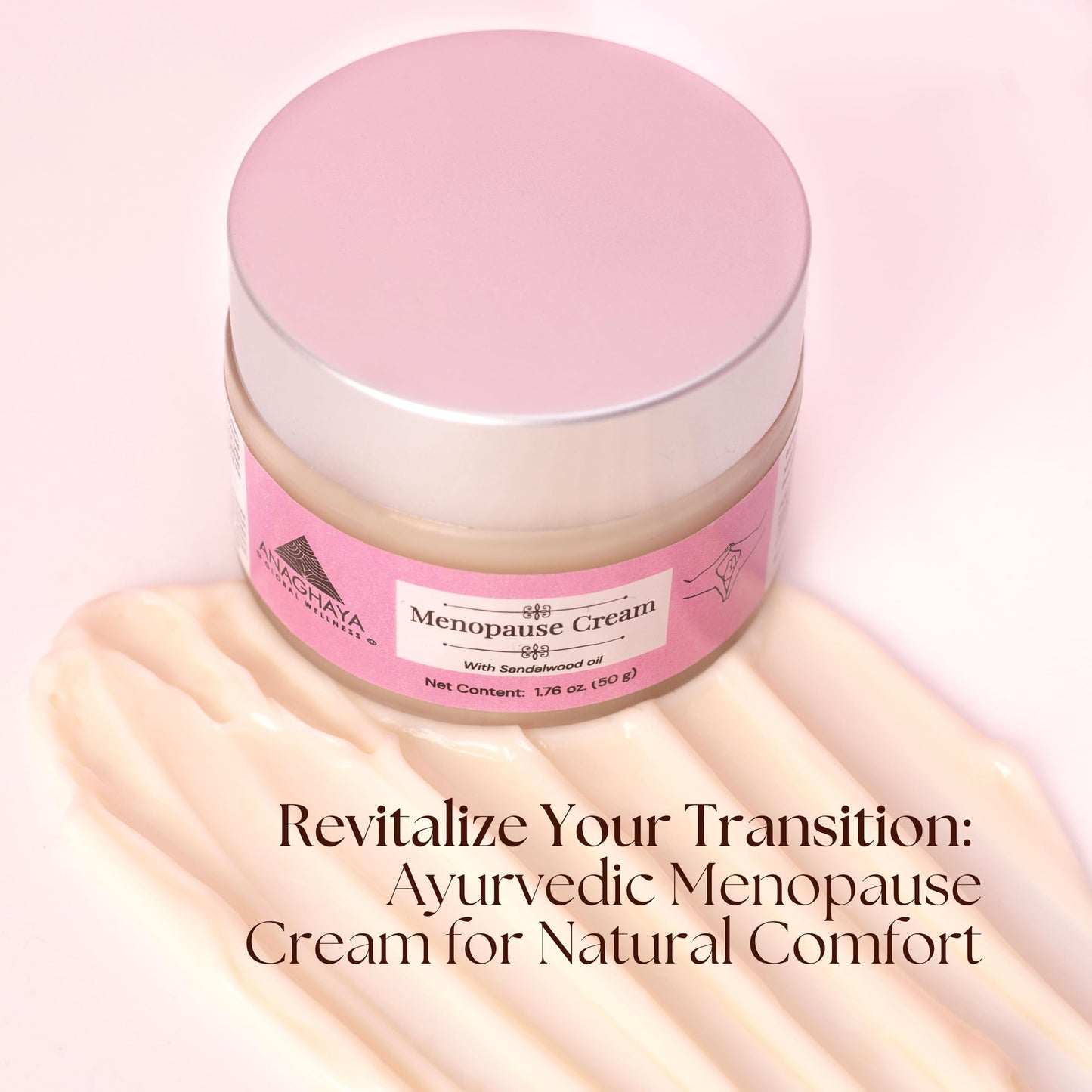 Menopause Cream For Women with Sandalwood Oil & Pure Rose Water, Hot Flashes Menopause Support for Women -Soothing Relief, Hot Flashes Relief, Natural Comfort & Calmness - 1.76 Fl oz