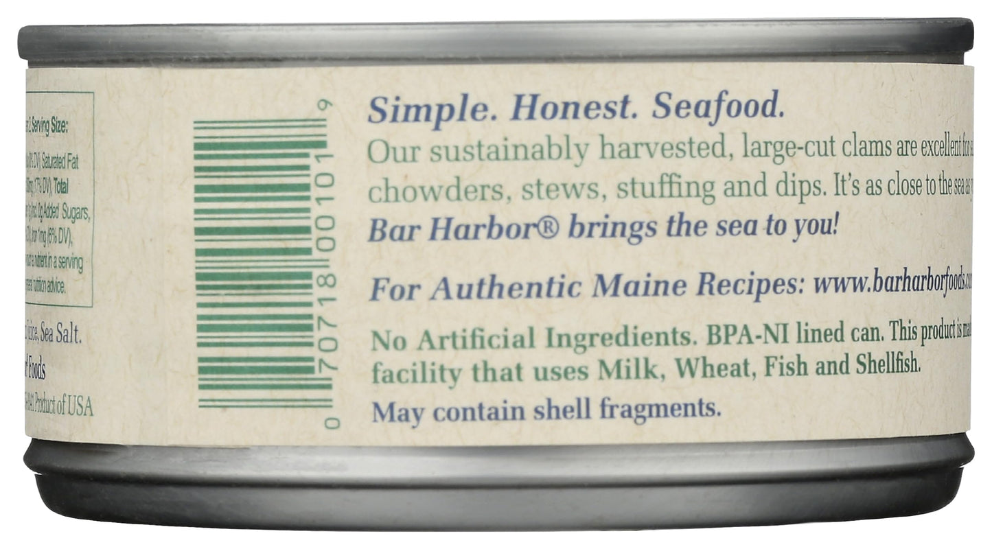 Bar Harbor Chopped Surf Clams | Sweet and Tender | 6.5 oz (184 grams) can