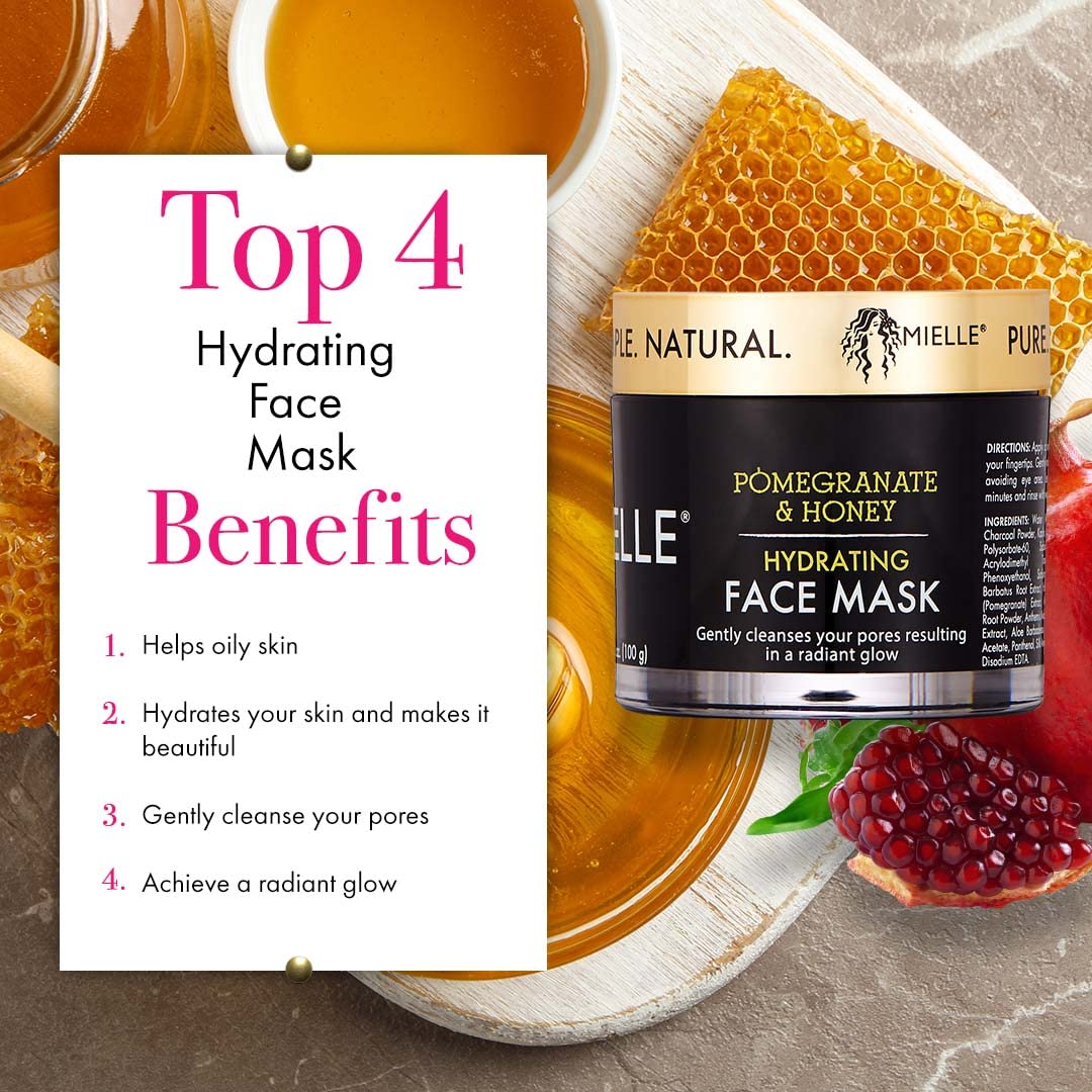 MIELLE Mielle pomegranate & honey hydrating face mask, 3.5 Fl Ounce