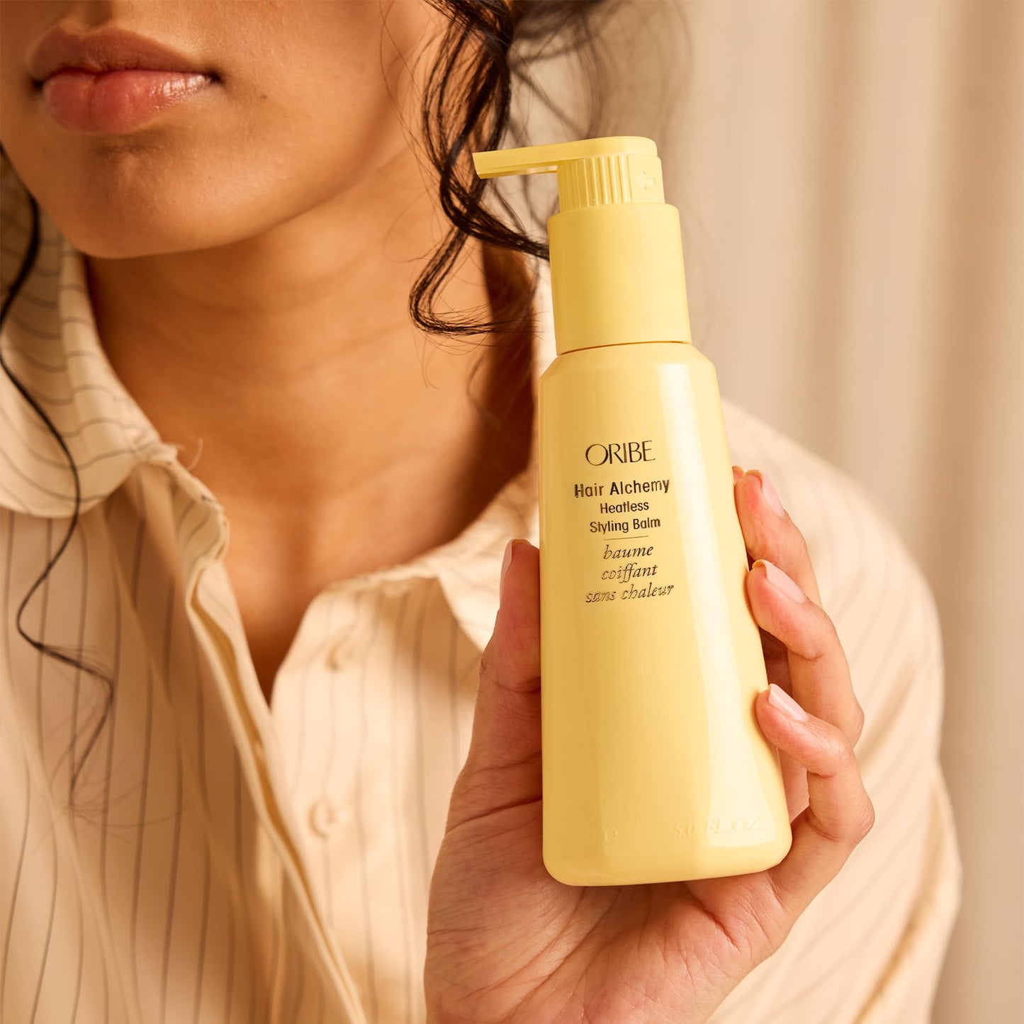 Oribe Hair Alchemy Heatless Hair Styling Balm - Reduces Breakage & Strengthens Hair - Air Dry & Heatless Styles - Softens & Smooths Frizz & Flyaways - For Fine To Medium Hair - 5 oz