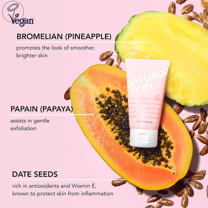 Saturday Skin Rub-A-Dub Refining Peel Gel – Exfoliating Face Wash & Exfoliating Peel Gel, Fruit Enzyme Exfoliator Facial Enzyme Scrub, Dead Skin Remover for Face,Korean Skincare (2.53 Fl Oz / 75ml)