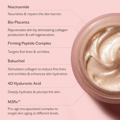 MZ SKIN Intensive Bio-Placenta Eye Cream 0.5 fl oz | Advanced Firming Eye Cream with Bio-Placenta & Multi-Layer Hyaluronic Acid | Lifts, Hydrates & Brightens