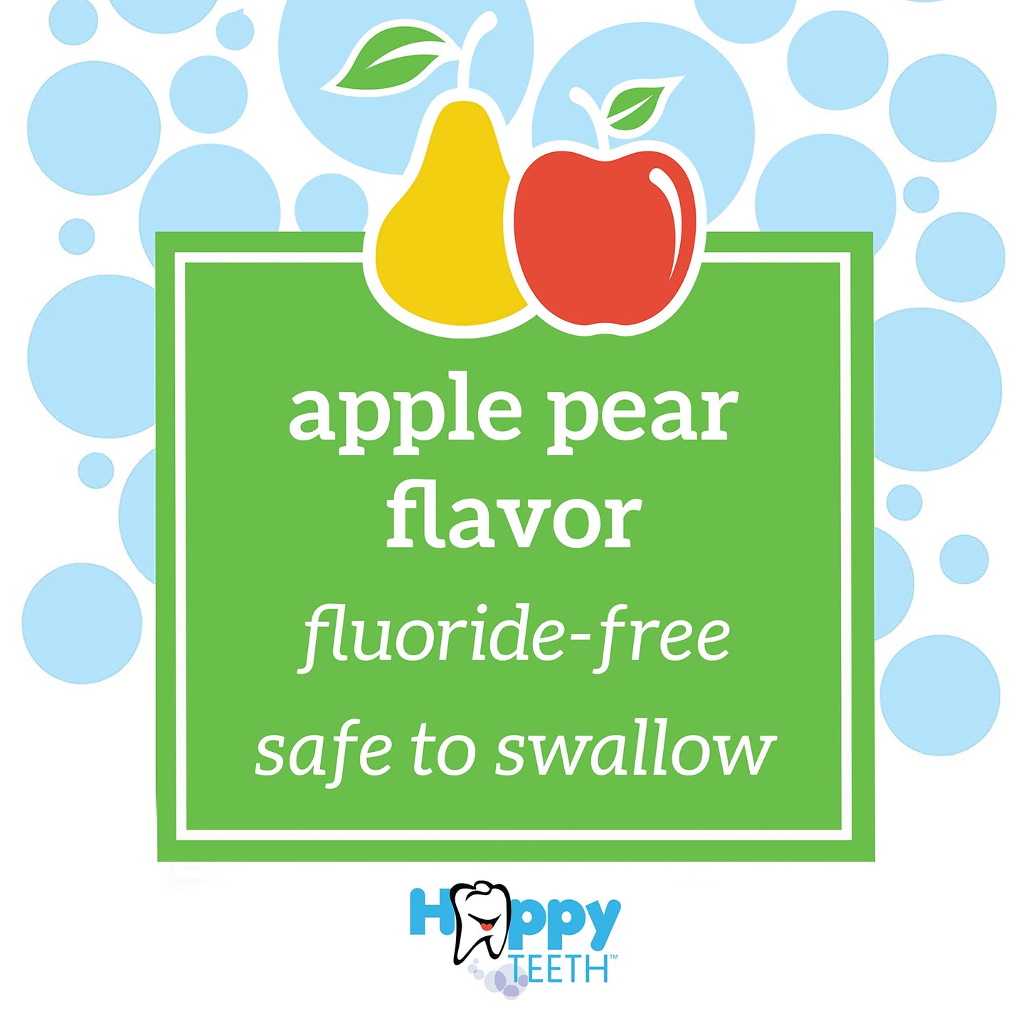 Dr. Brown's Fluoride-Free Baby Toothpaste, Infant and Toddler Oral Care, 1.4oz/40g, 0-3 Years, Apple Pear, 3-Pack