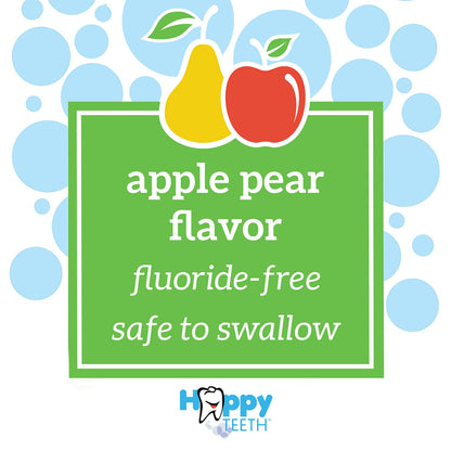 Dr. Brown's Fluoride-Free Baby Toothpaste, Infant and Toddler Oral Care, 1.4oz/40g, 0-3 Years, Apple Pear, 3-Pack