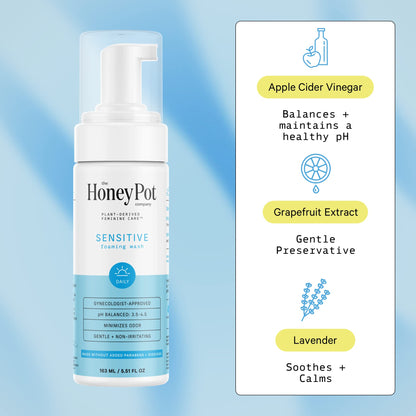 The Honey Pot Company - Sensitive Skin Ritual - Feminine Care Wash & Wipes and Body Wash for Women