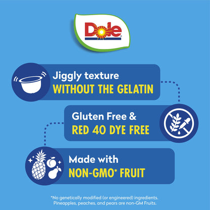 Dole Fruit Bowls Mixed Fruit in Black Cherry Flavored Gel, Back To School, Gluten Free Healthy Snack, 4.3 oz, 24 Total Cups