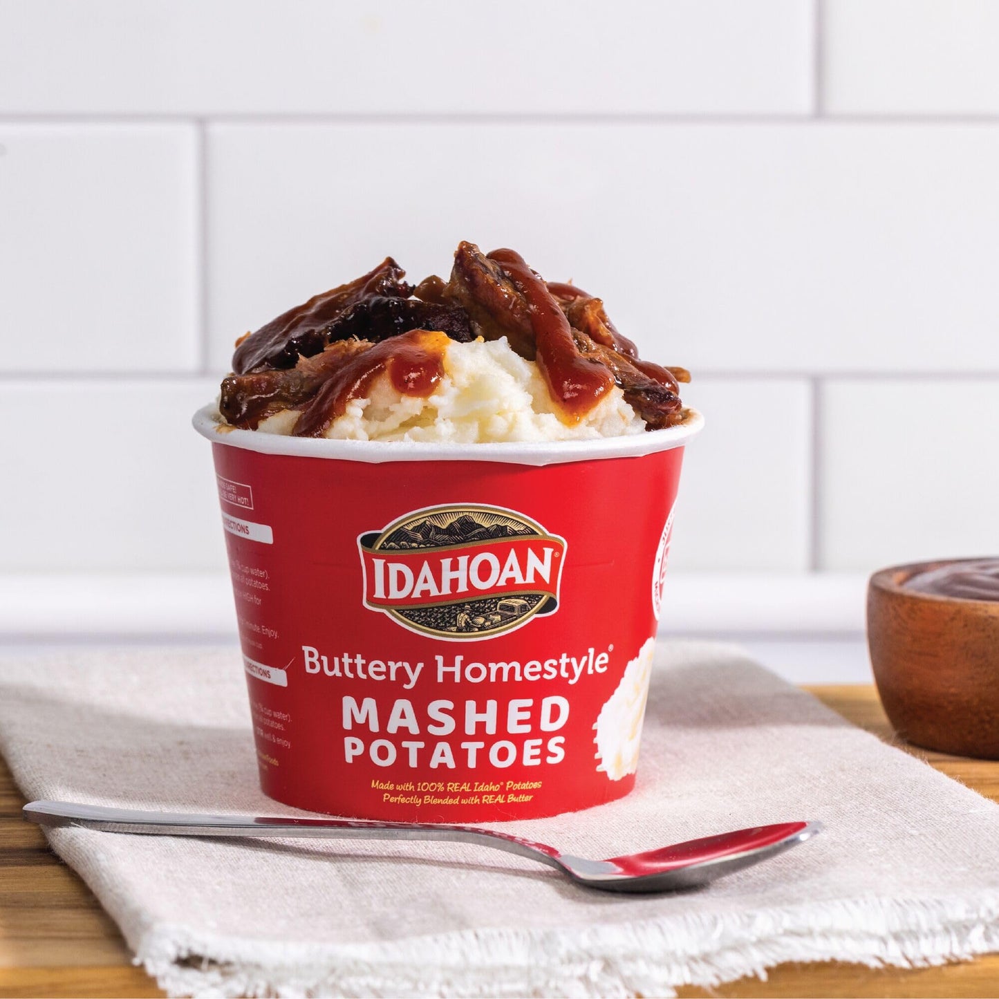Idahoan Buttery Homestyle Mashed Potatoes Cup, 1.5oz (Pack of 24)