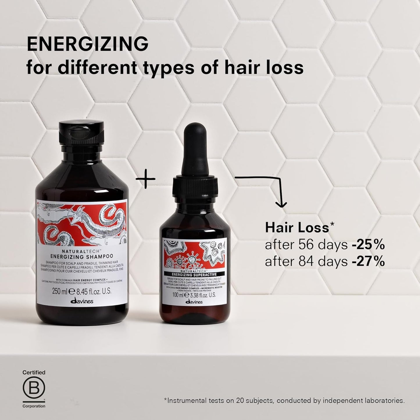 Davines Naturaltech ENERGIZING Shampoo Gentle Cleansing And Protection for Fragile Or Thinning Hair, Revitalize And Energize The Scalp