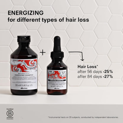 Davines Naturaltech ENERGIZING Shampoo Gentle Cleansing And Protection for Fragile Or Thinning Hair, Revitalize And Energize The Scalp