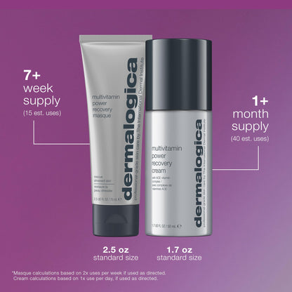 Dermalogica Stressed Skin Recovery System Skin Care Kit, Includes Face Mask and Facial Cream Full Size - Improve Dryness, Fine Lines, and Dullness