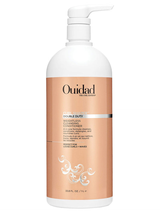 Ouidad Curl Shaper Double Duty Cleansing Conditioner - Weightless Formula for Loose Curls & Waves, Use Daily Or As A Co-Wash, Encourage Definition and Add Volume, Sulfate-Free & Mineral Oil Free