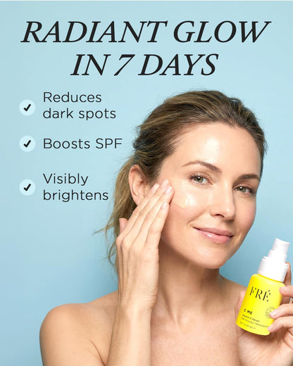 10% Vitamin C Serum for Face – FRÉ Waterless Brightening Serum with Argan Oil – 1.01 fl oz