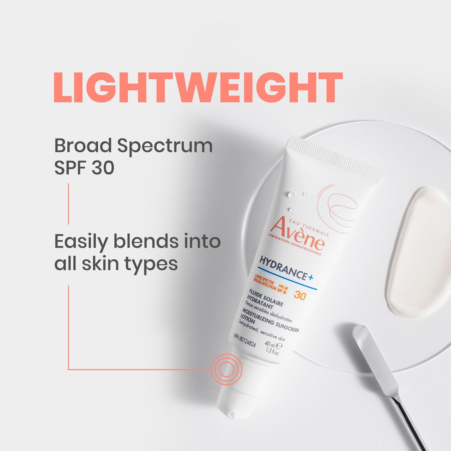 Avène Hydrance+ Moisturizing Sunscreen Lotion SPF 30 1.3 Fl Oz