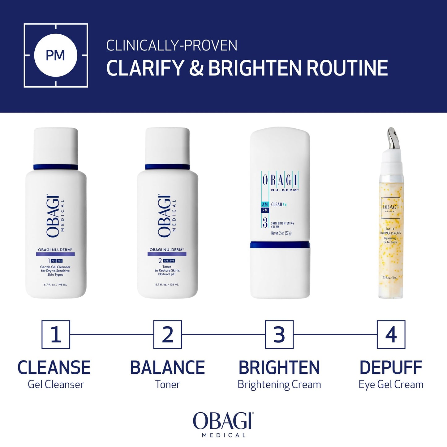 Obagi Medical Nu-Derm Clear Fx - Skin Brightening and Evening Cream with Arbutin, Vitamin C, and Lactic Acid