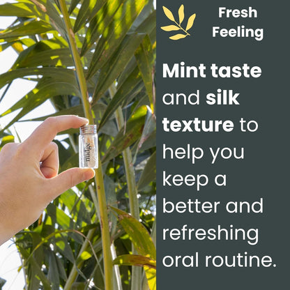 Nudge Clean Sustainable Silk Dental Floss Refill Set, Reusable Glass Dispenser with 4 x 30m All Natural Silk Floss Spools, Plant Based Wax Coated, PFAS Free Oral Care