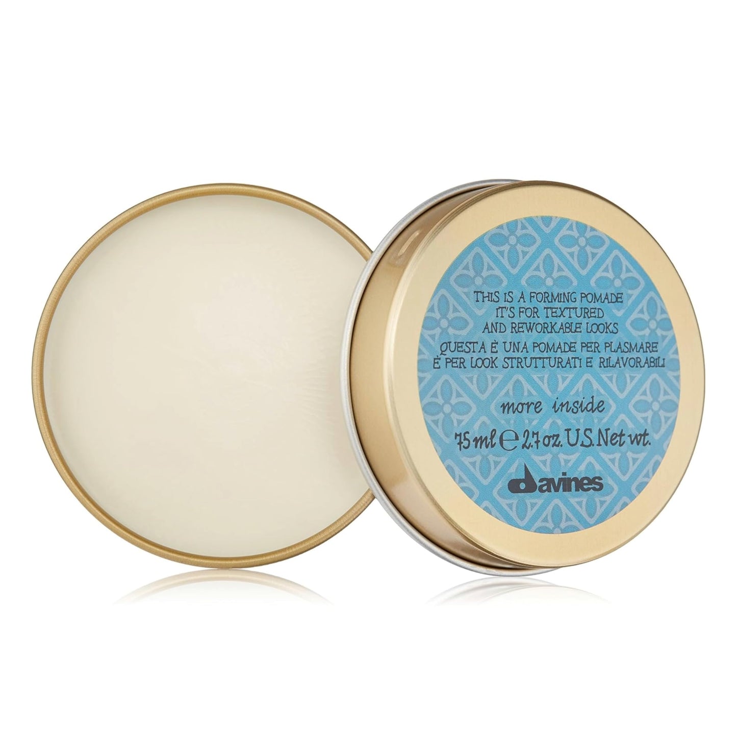 Davines This Is A Forming Pomade, Medium Hold Structure & Workability - Lightweight Formula for Short Hair Styling - Natural Shine & Memory Effect, 2.54 Fl Oz