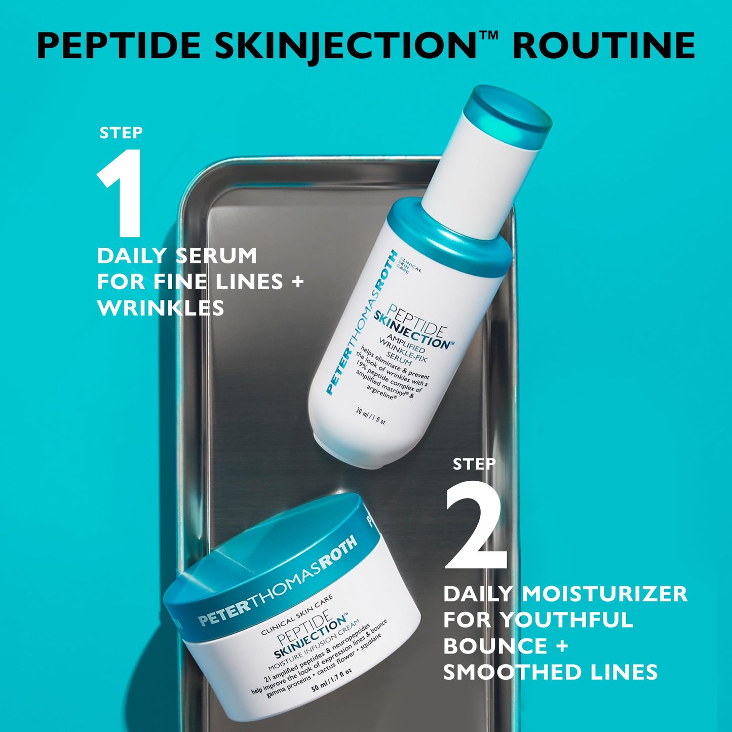 Peter Thomas Roth | Peptide Skinjection™ Amplified Wrinkle-Fix Serum, Clinically Proven Refillable Serum for Anti-Aging and Loss of Firmness, Matrixyl and Argireline, For All Skin Types